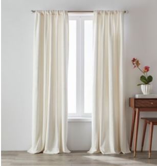 O&O by Olivia & Oliver 63-Inch Luster Velvet Curtain Panel in Ivory (Single)