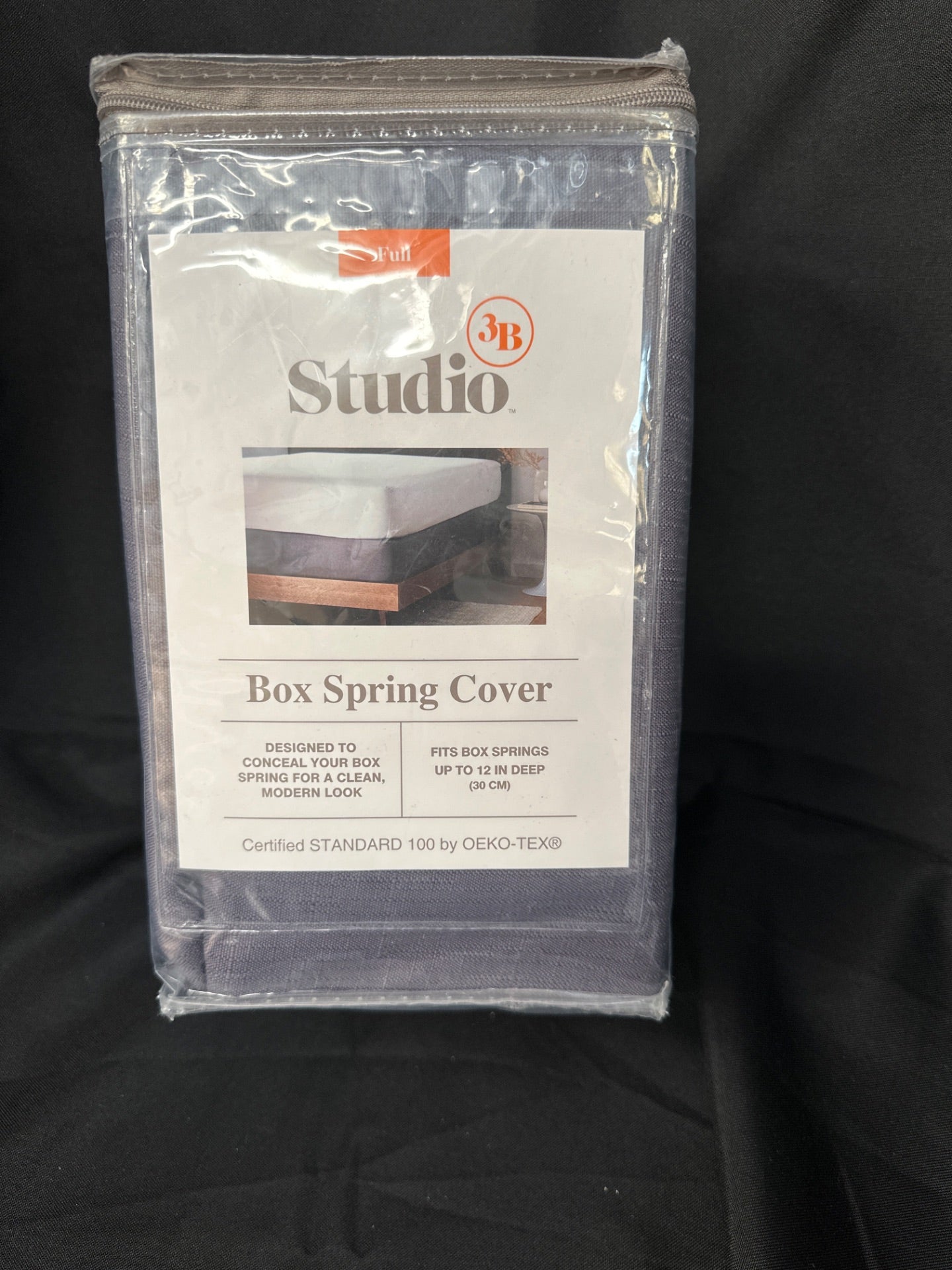 Studio 3B Full Box Spring Cover in Charcoal (Retail Price $40)