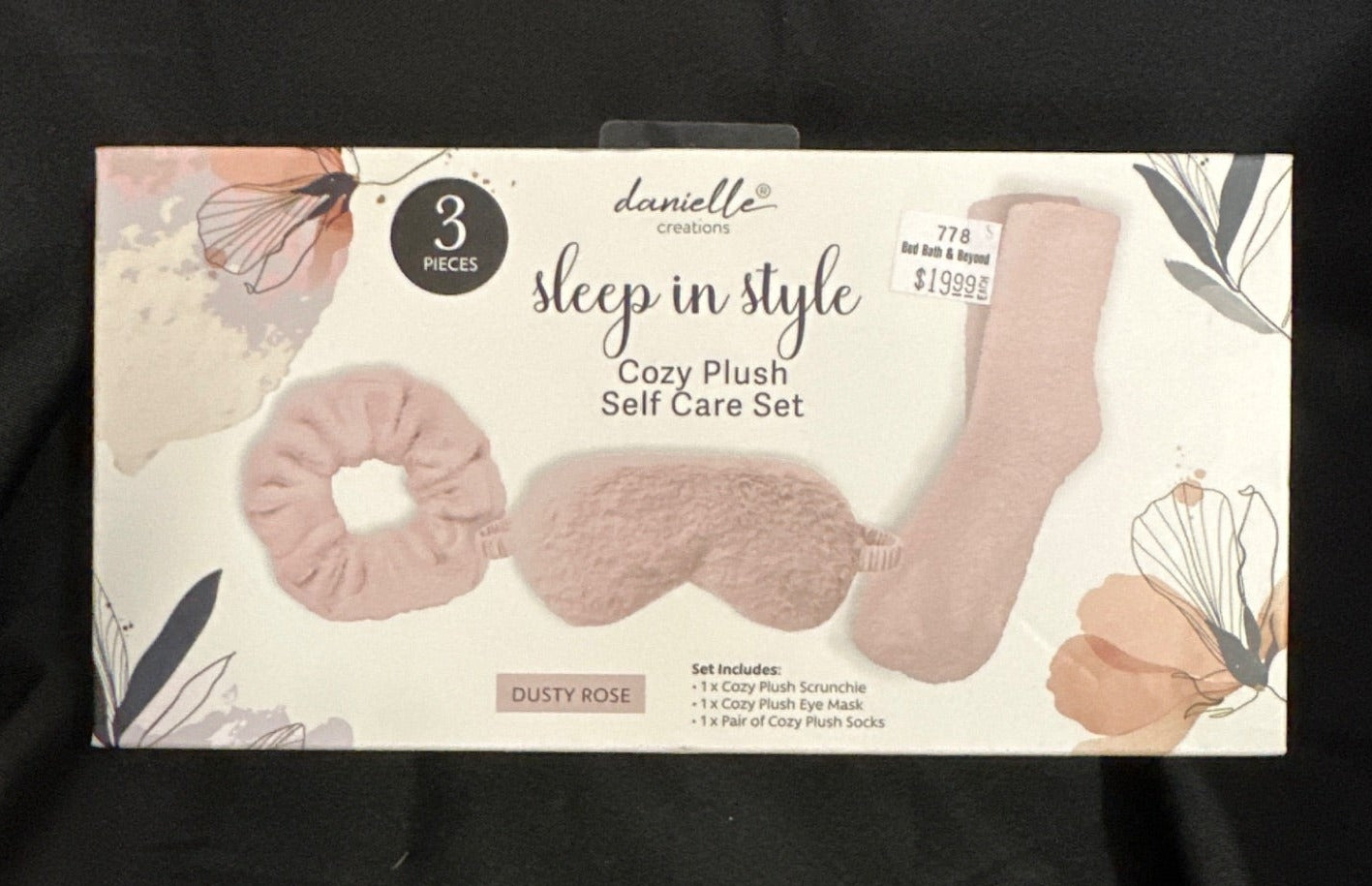 Cozy Plush Self Care Set - Dusty Rose - 3 Pieces (Retail Price $19.99)