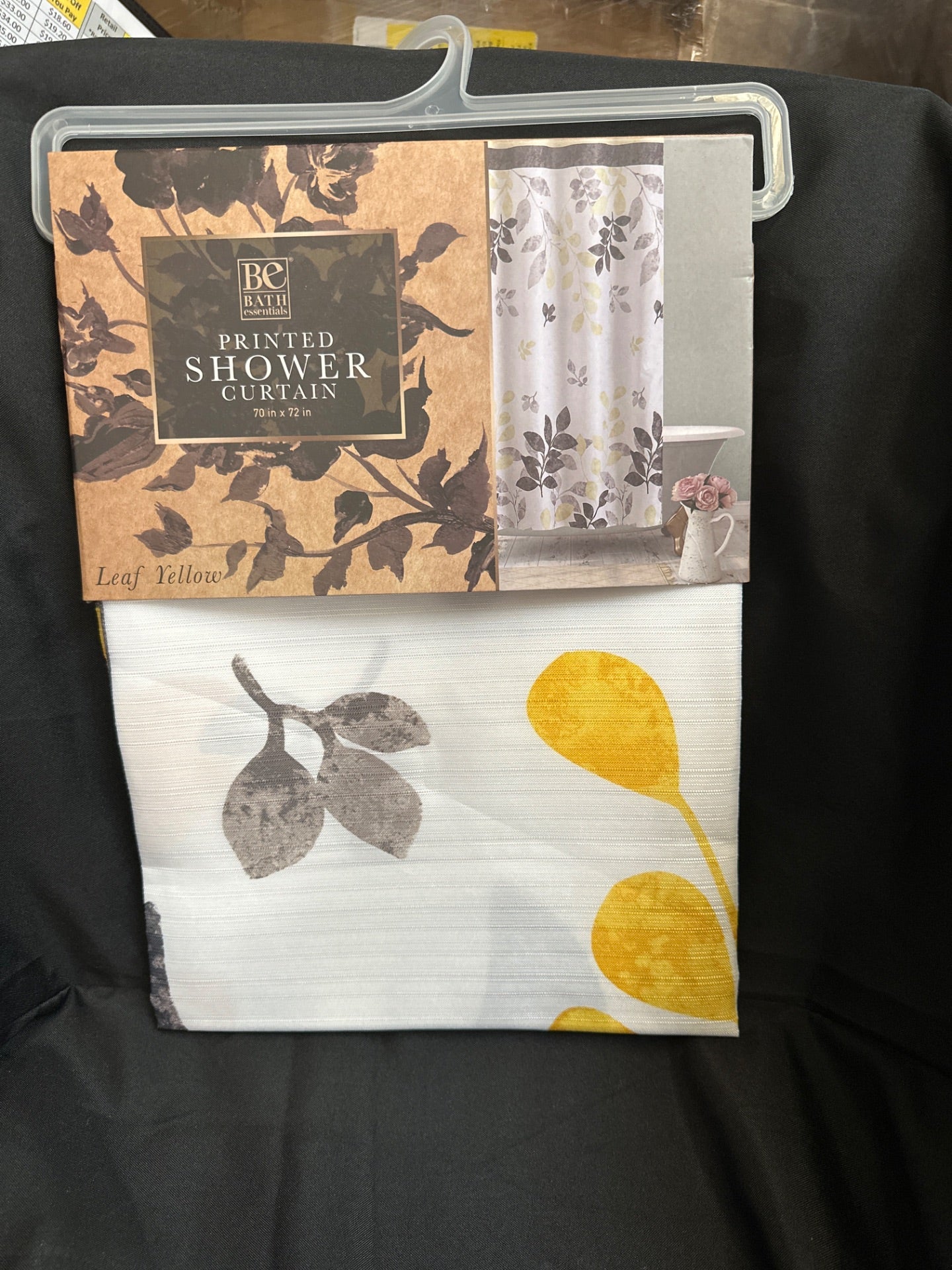 Printed Shower Curtain - Leaf Yellow - 70 in x 72in (Retail Price $19.99)