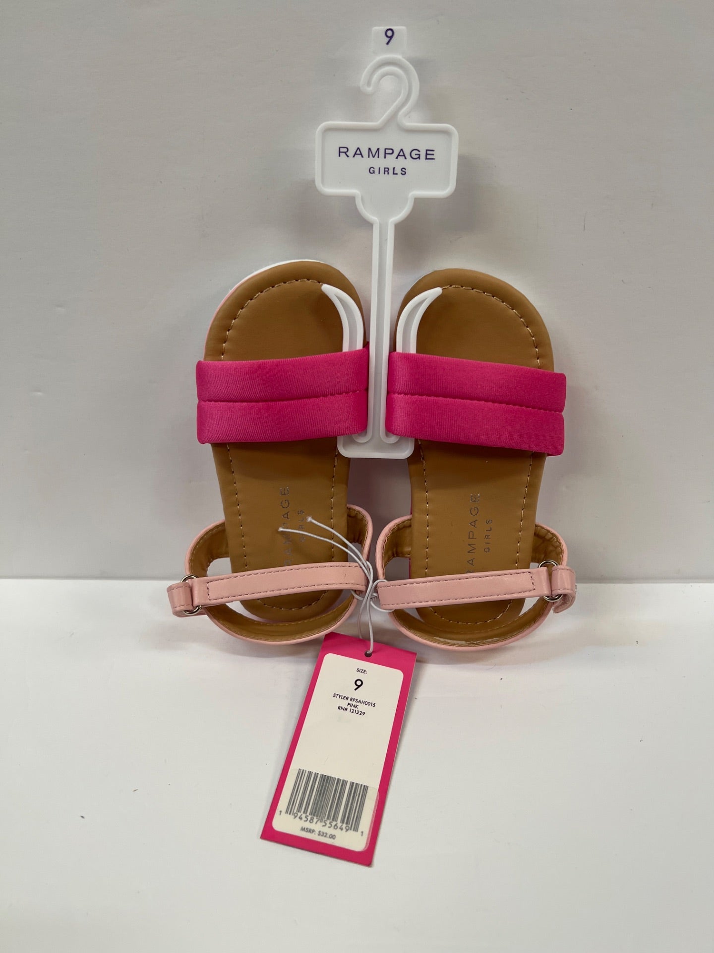 Rampage - Pink Ankle-Strap Sandal - Girls Size 9 (Retail Price $32)