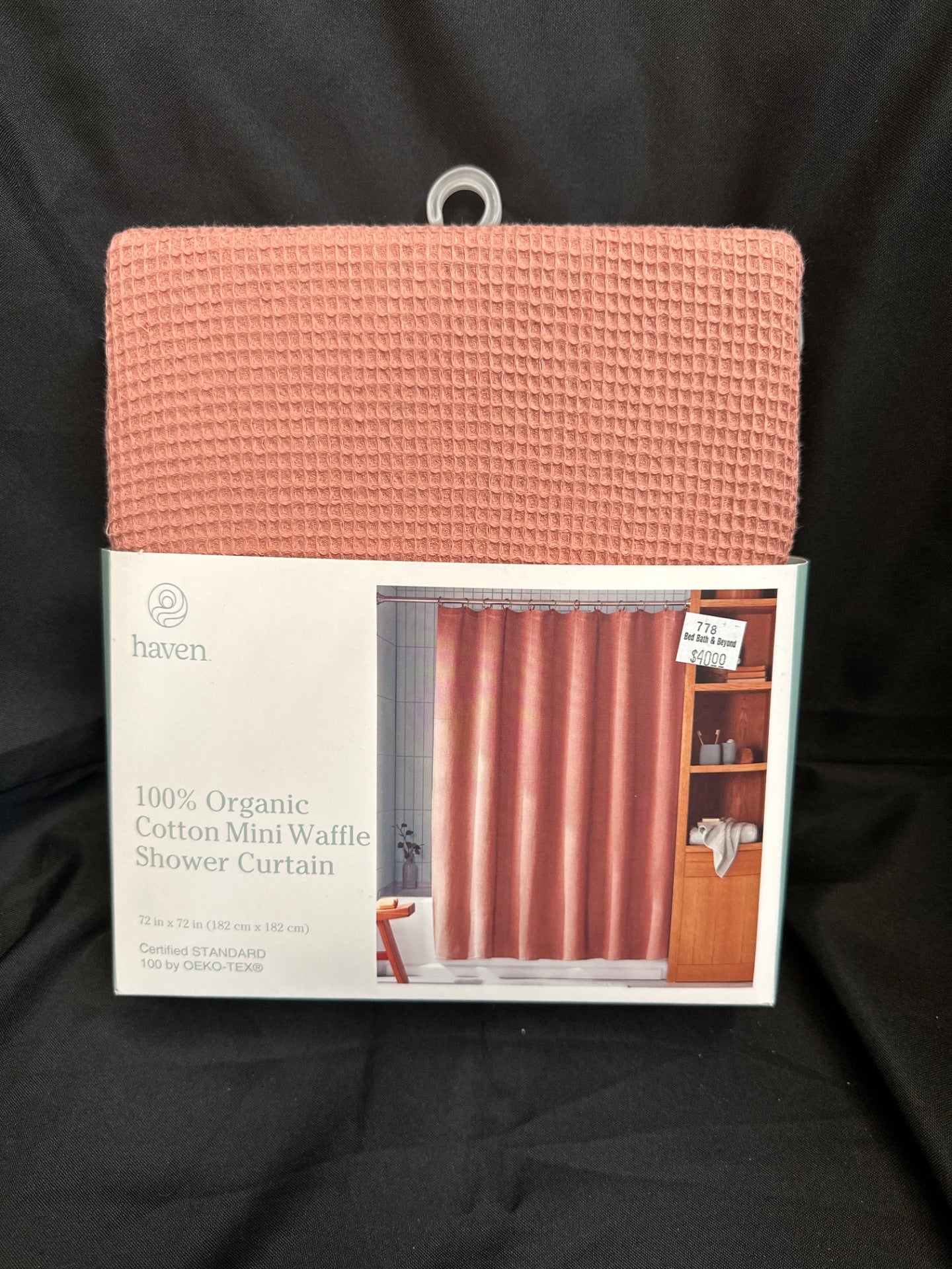 Haven 72" X 72" Mini Waffle Shower Curtain in Brown (Retail Price $40)