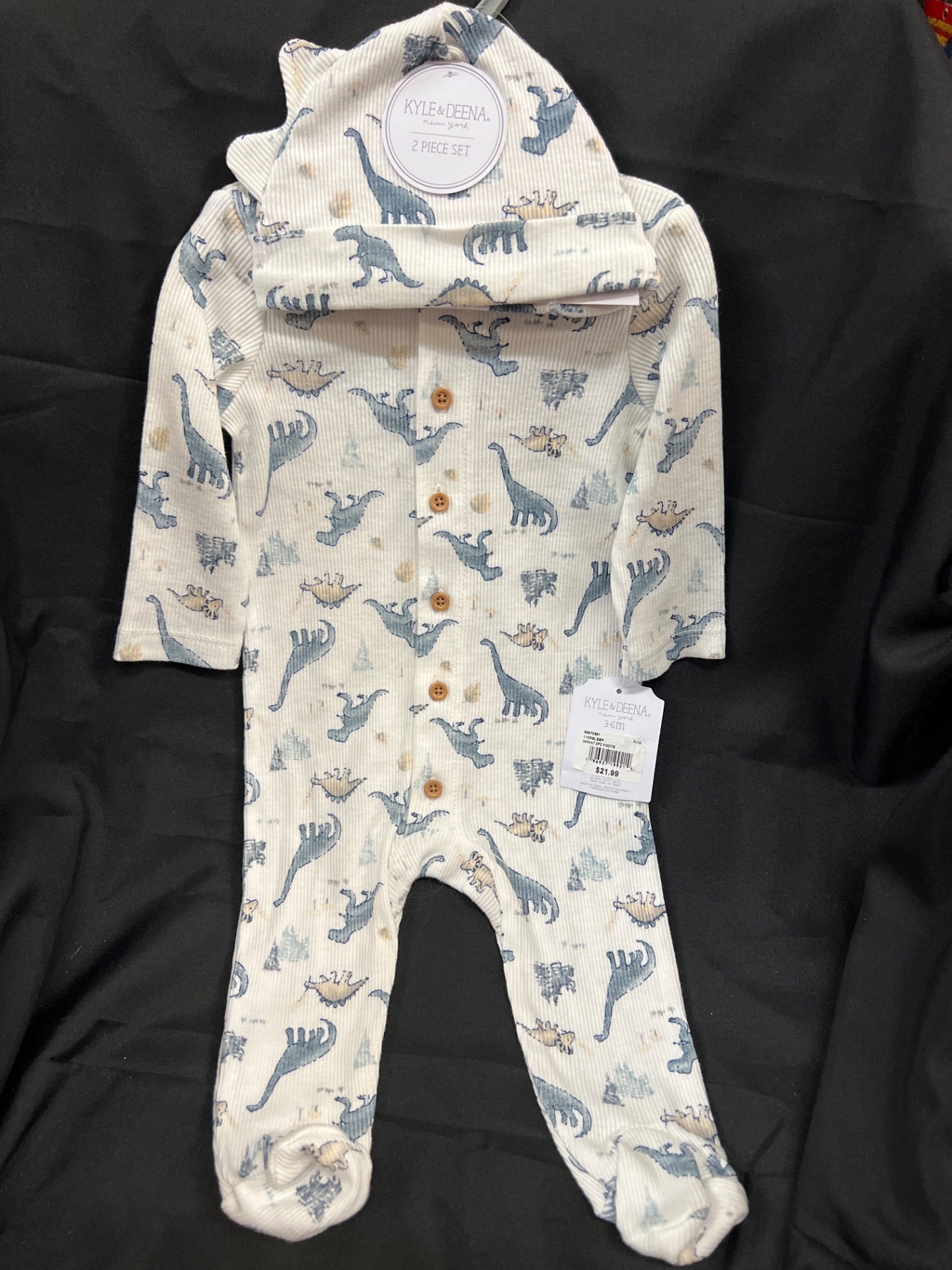 Kyle & Deena - Infant Onesies - Size 3-6m - Dinosaur Print (Retail Price $21.99)