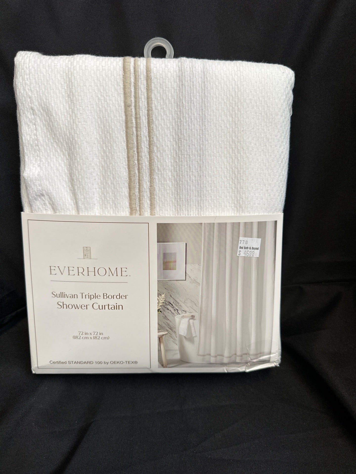 Everhome Sullivan 72-Inch X 72-Inch Shower Curtain in Peyote (Retail Price $46.99)