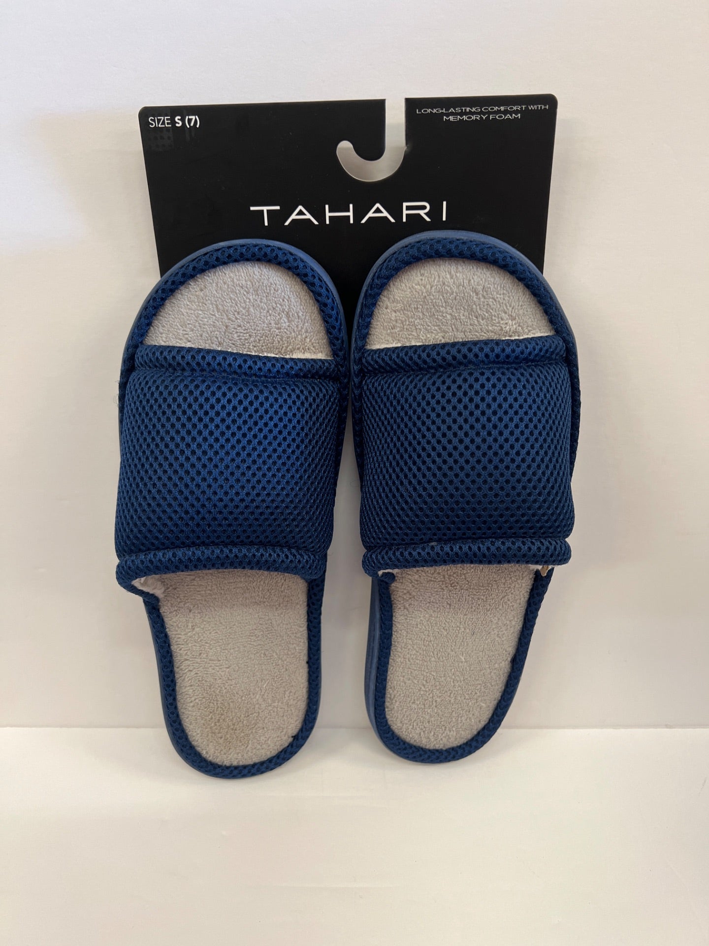 Tahari Memory Foam Slippers - Color: Navy,  Size S (7) (Retail Price $32)