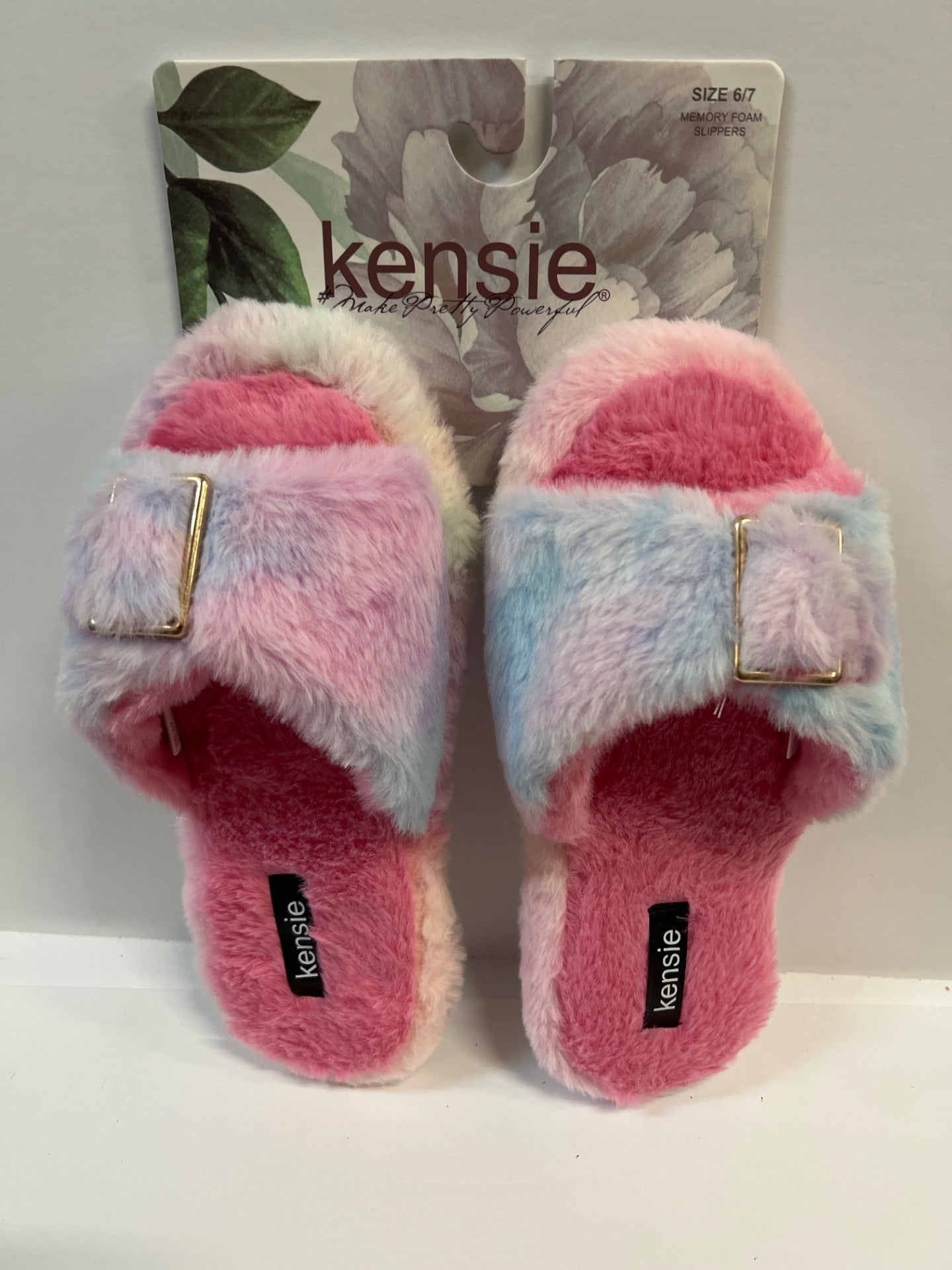 Kensie Women Memory Slippers - Purple/Pink - Size 6/7 (Retail Price $32)