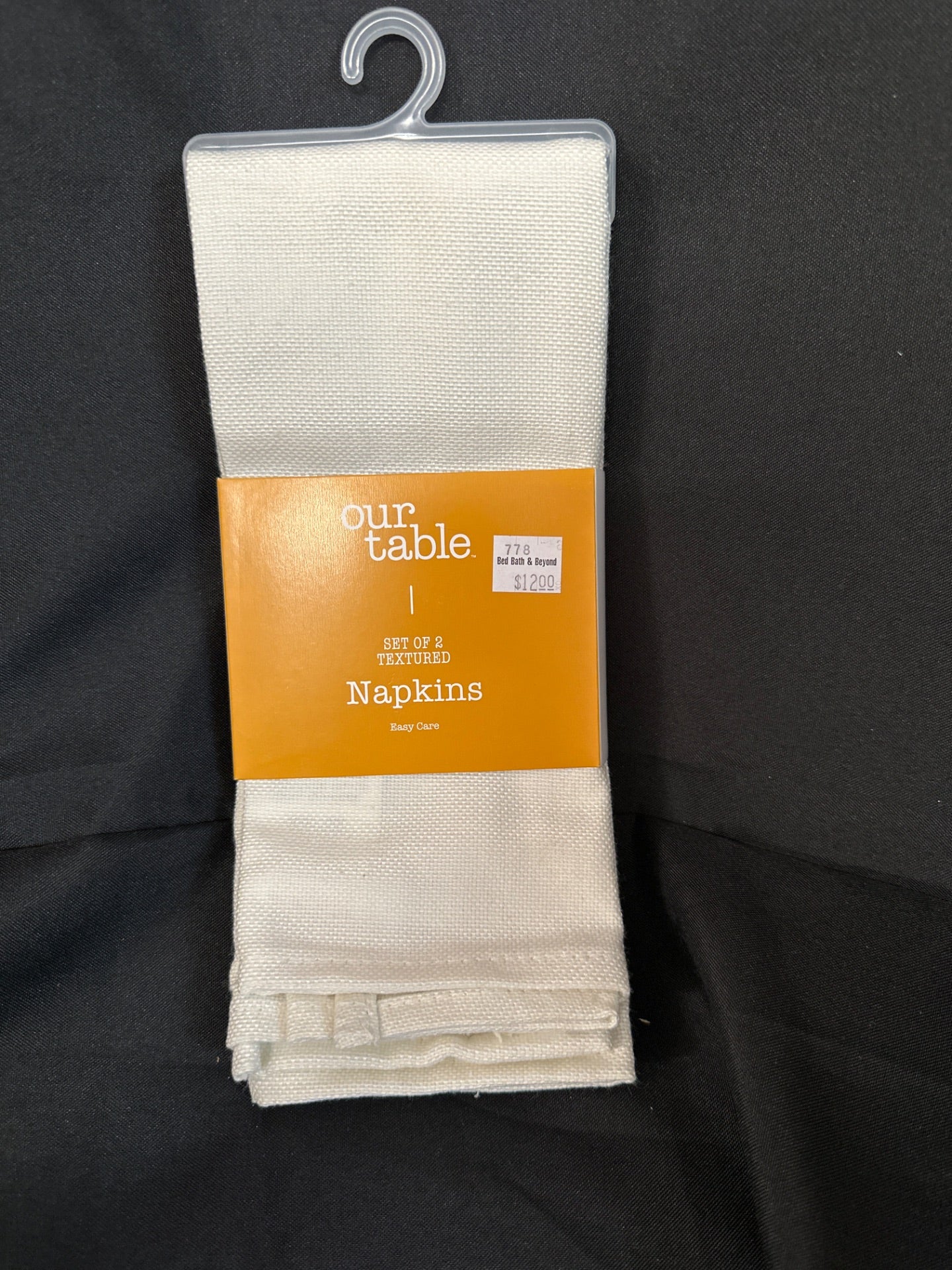 Our Table Textured Napkins in White (Set of 2) (Retail Price $12)