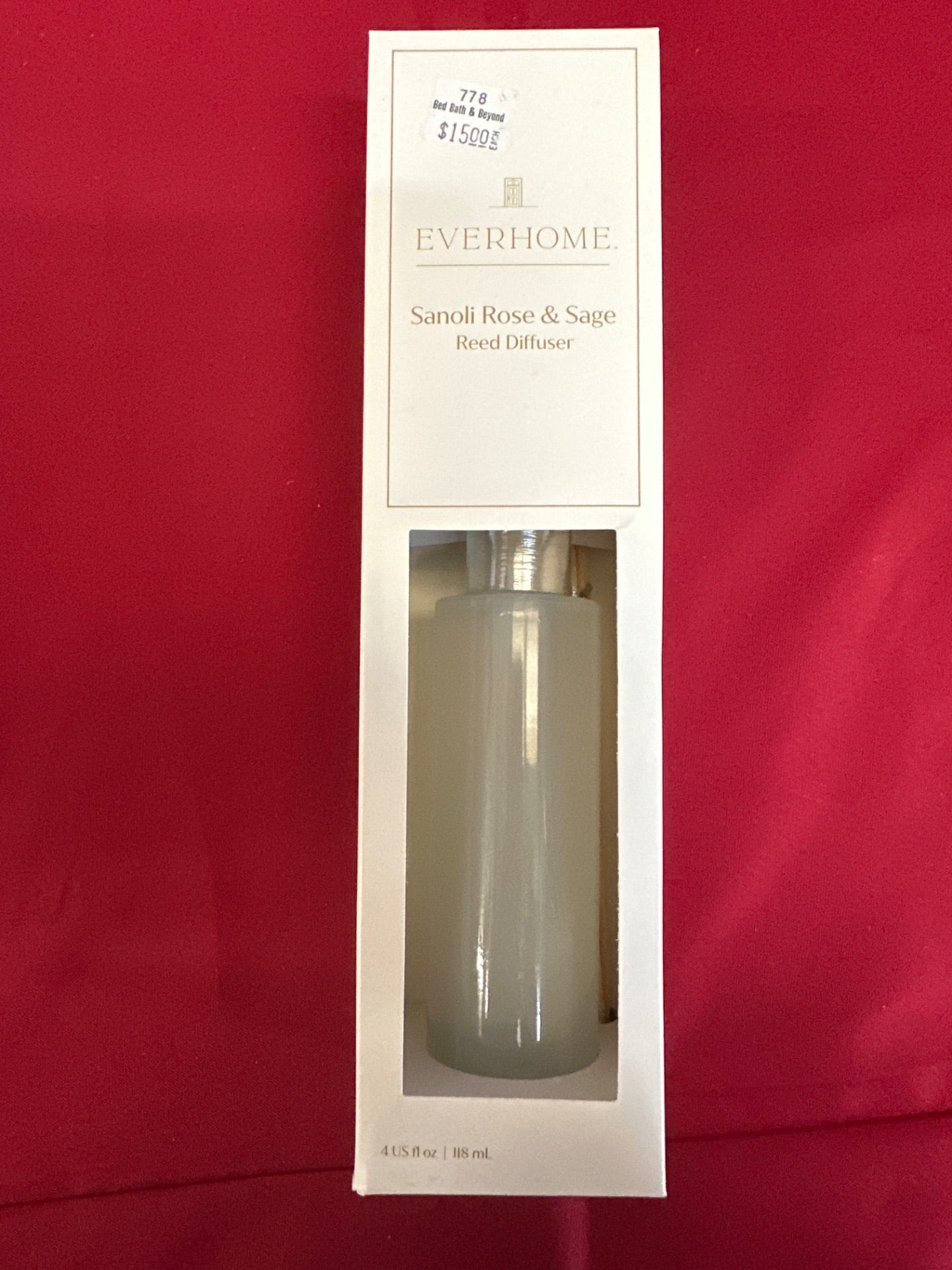 Everhome Sanoli Rose & Sage 3 Oz. Reed Diffuser (Retail Price $15)