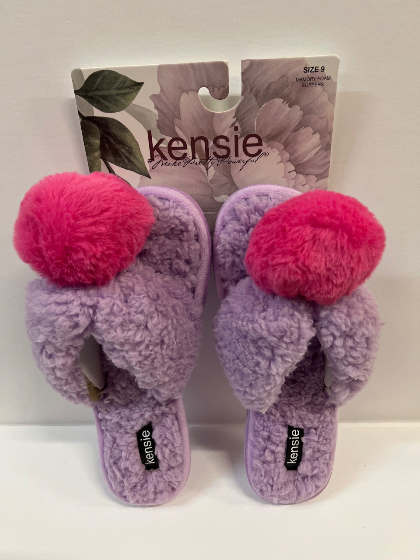 Kensie Women Memory Slippers - Purple/Pink - Size 9 (Retail Price $32)