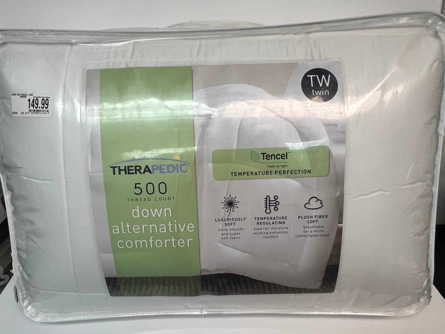 Therapedic TENCEL Temperature Perfection Down Alternative Twin Comforter (Retail Price $149.99)