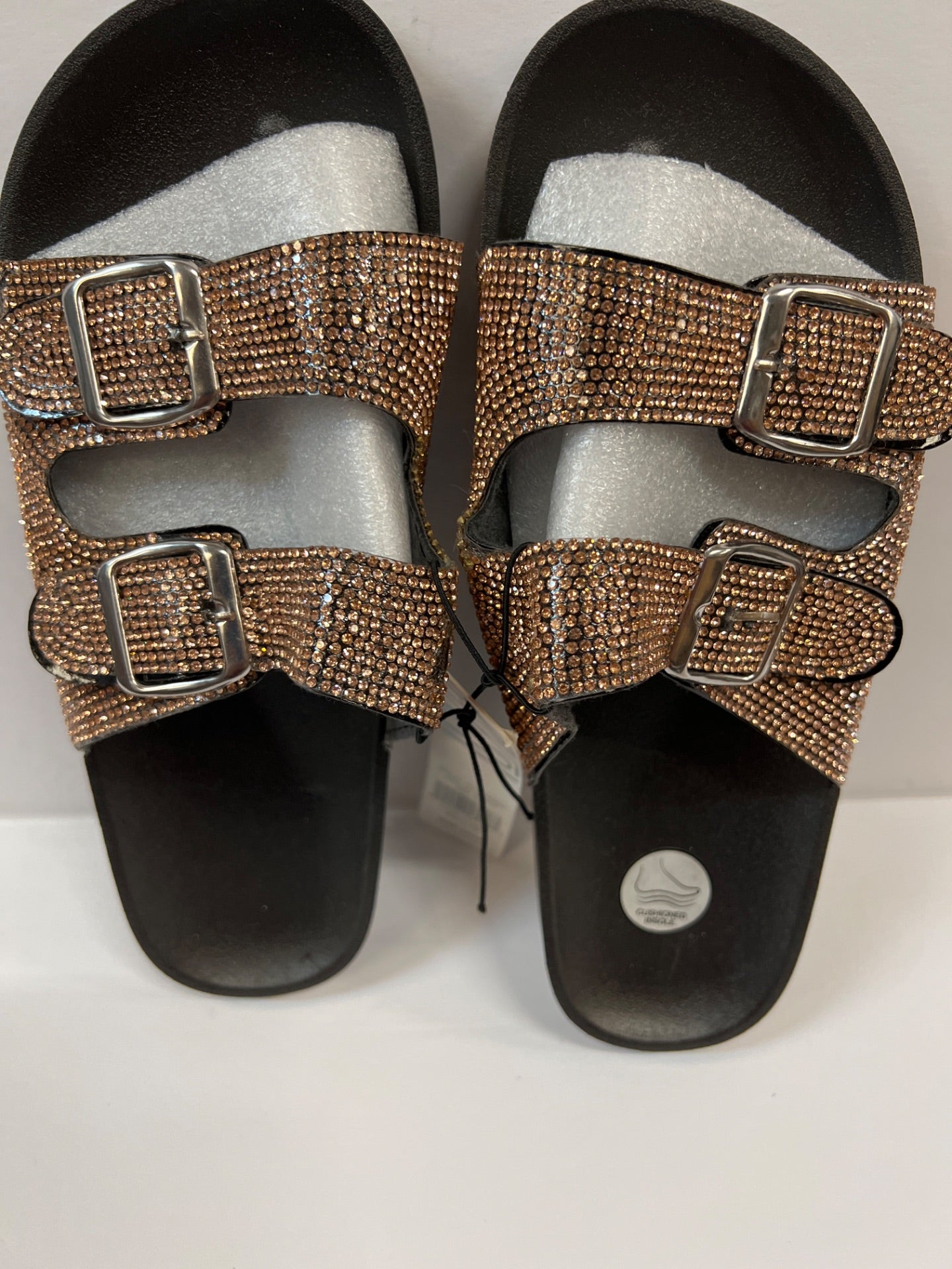 Fifth & Luxe Rose Gold Rinestone 2 Strap Sandals - Size 7/8 (Retail Price $28)