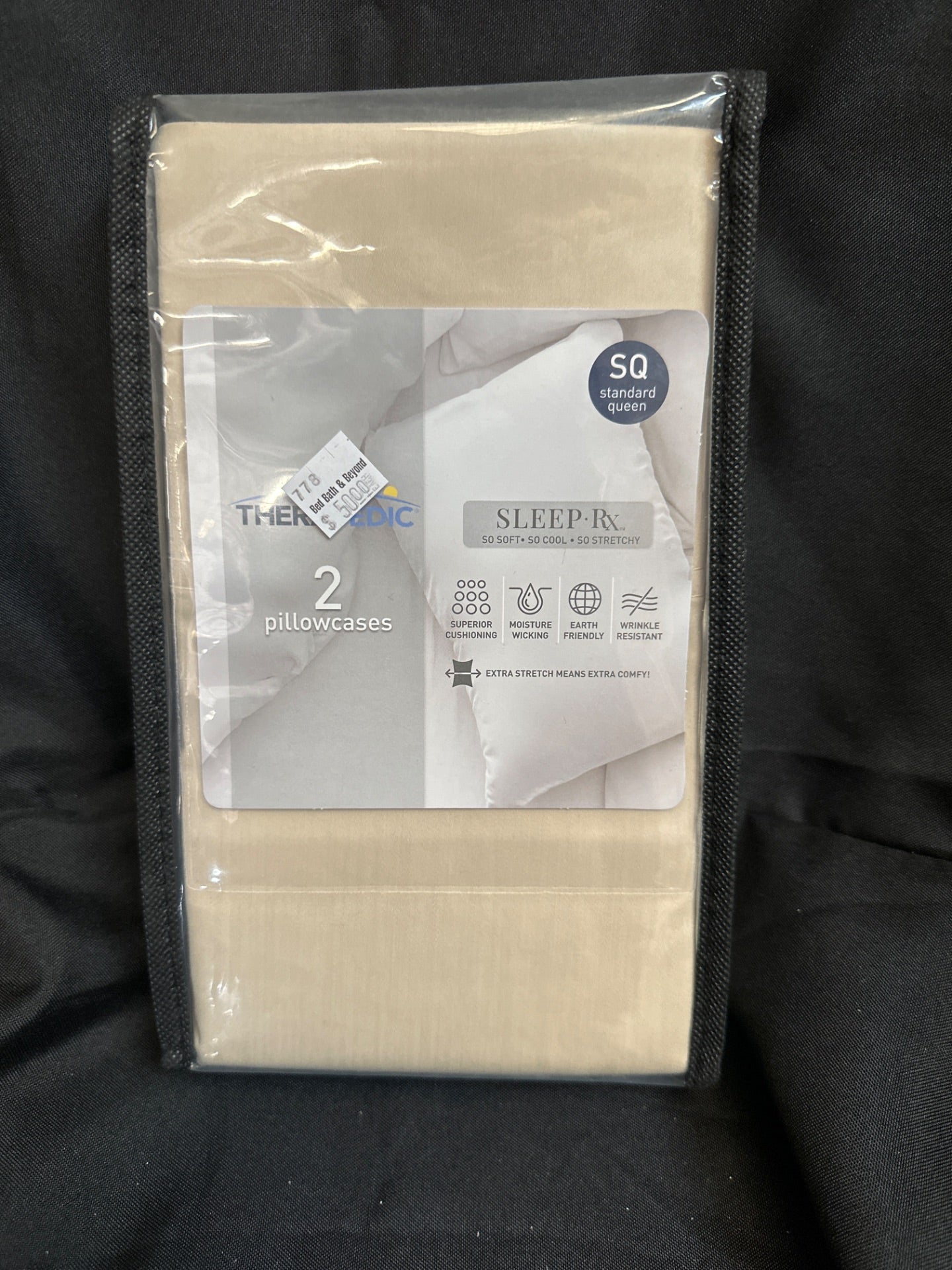 Therapedic SleepRX 400-Thread-Count Standard/Queen Pillowcases in Fog (Set of 2) (Retail Price $50)