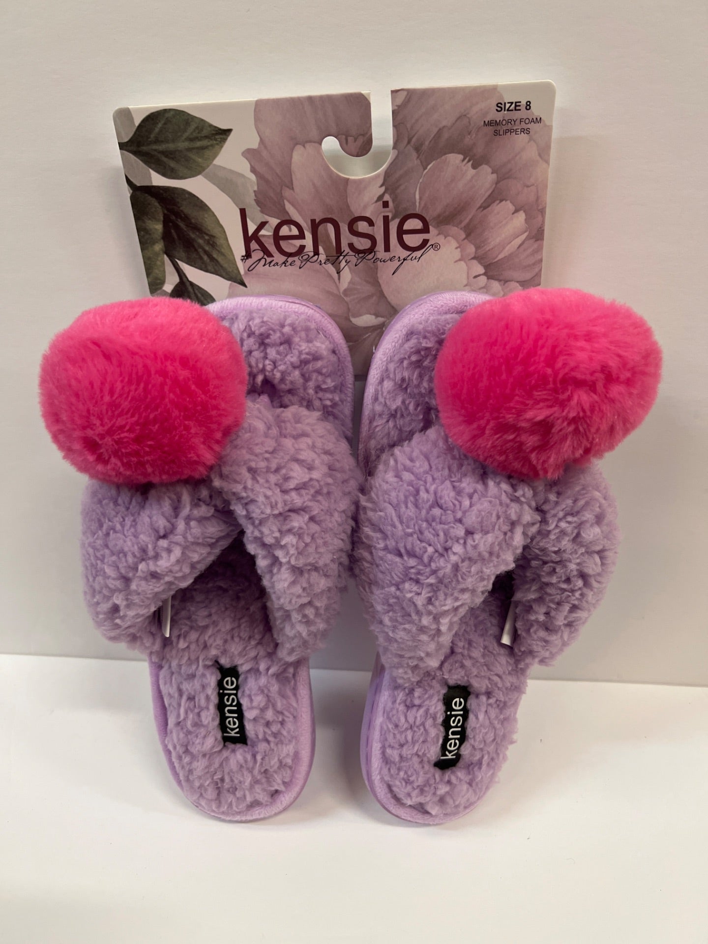 Kensie Women Memory Slippers - Purple/Pink - Size 8 (Retail Price $32)