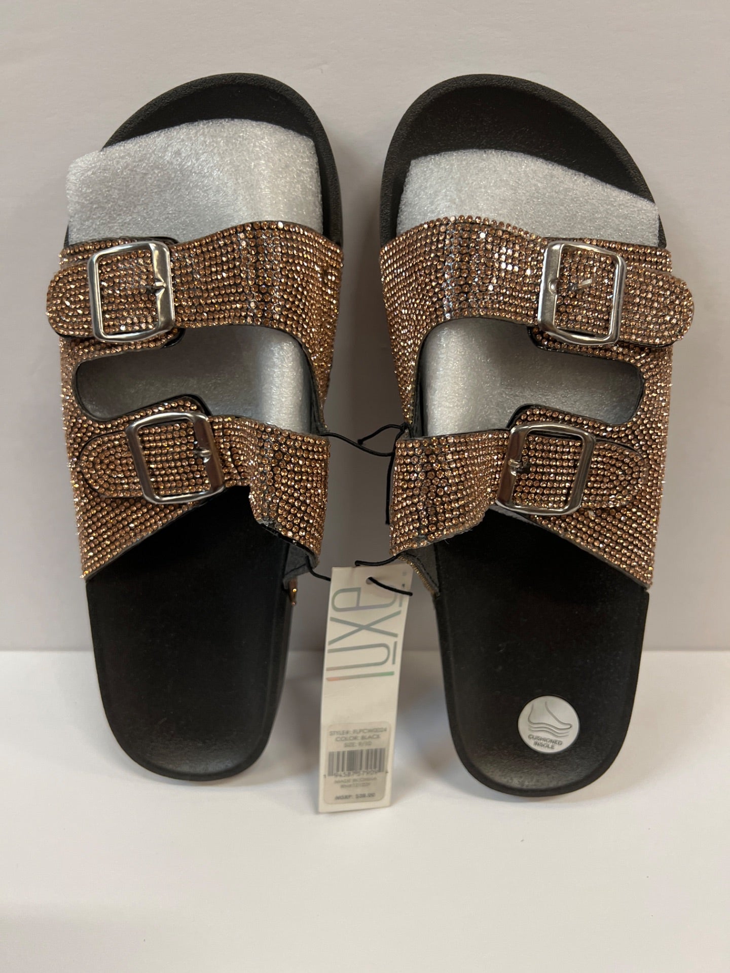 Fifth & Luxe Rose Gold Rinestone 2 Strap Sandals - Size 9/10 (Retail Price $28)