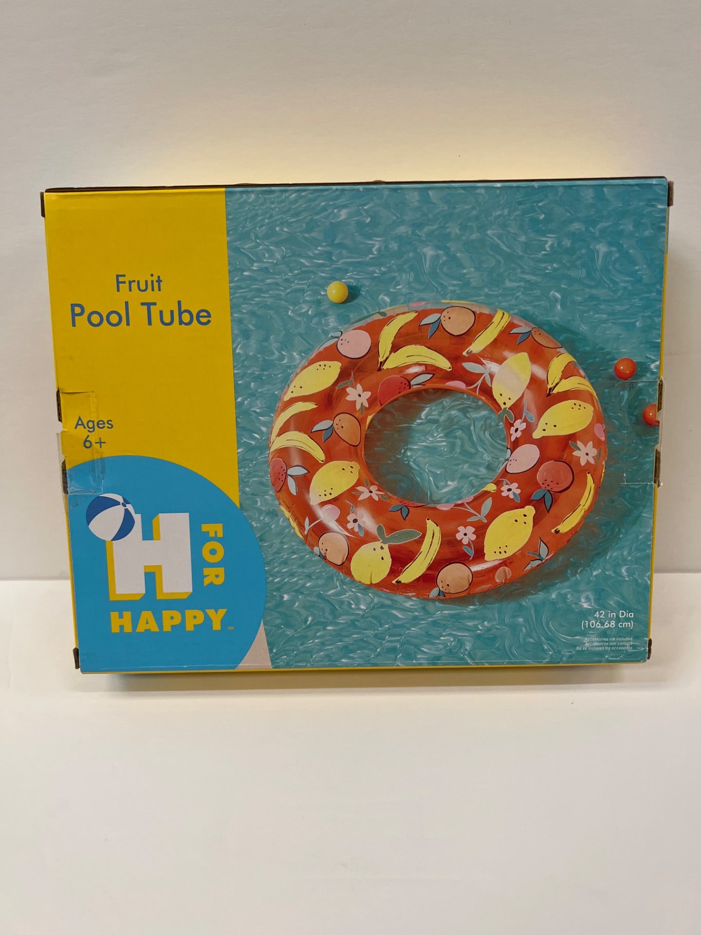 H for Happy Tropical Fruit Inflatable Pool Tube (Retail Price $8.99)