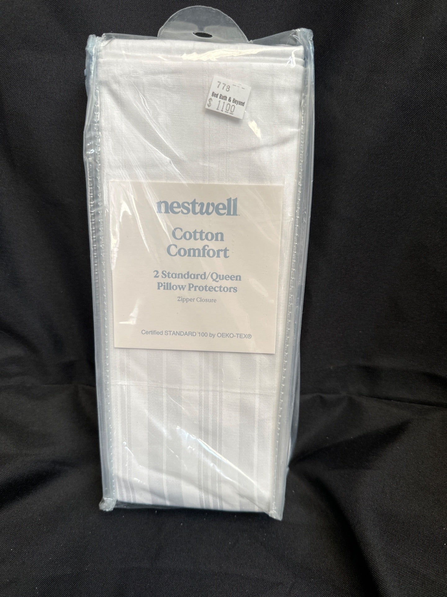 Nestwell Cotton Comfort Standard/Queen Pillow Protectors (Set of 2) (Retail Price $11)