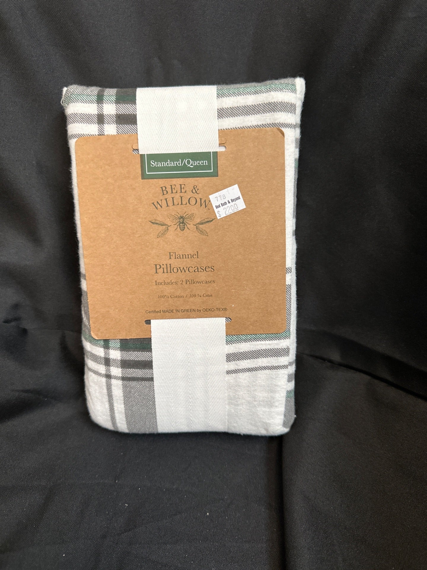 Bee & Willow Flannel Pillowcases (2) (Retail Price $22)