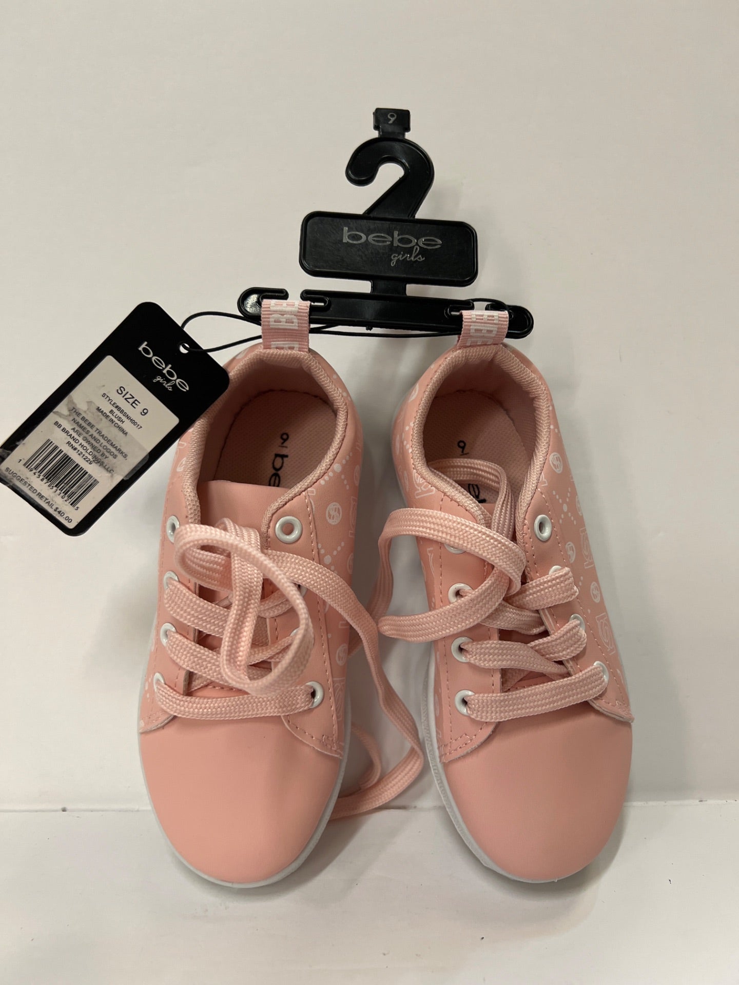 Bebe Pink & White Sneaker - Girls - Size 9 (Retail Price $40)