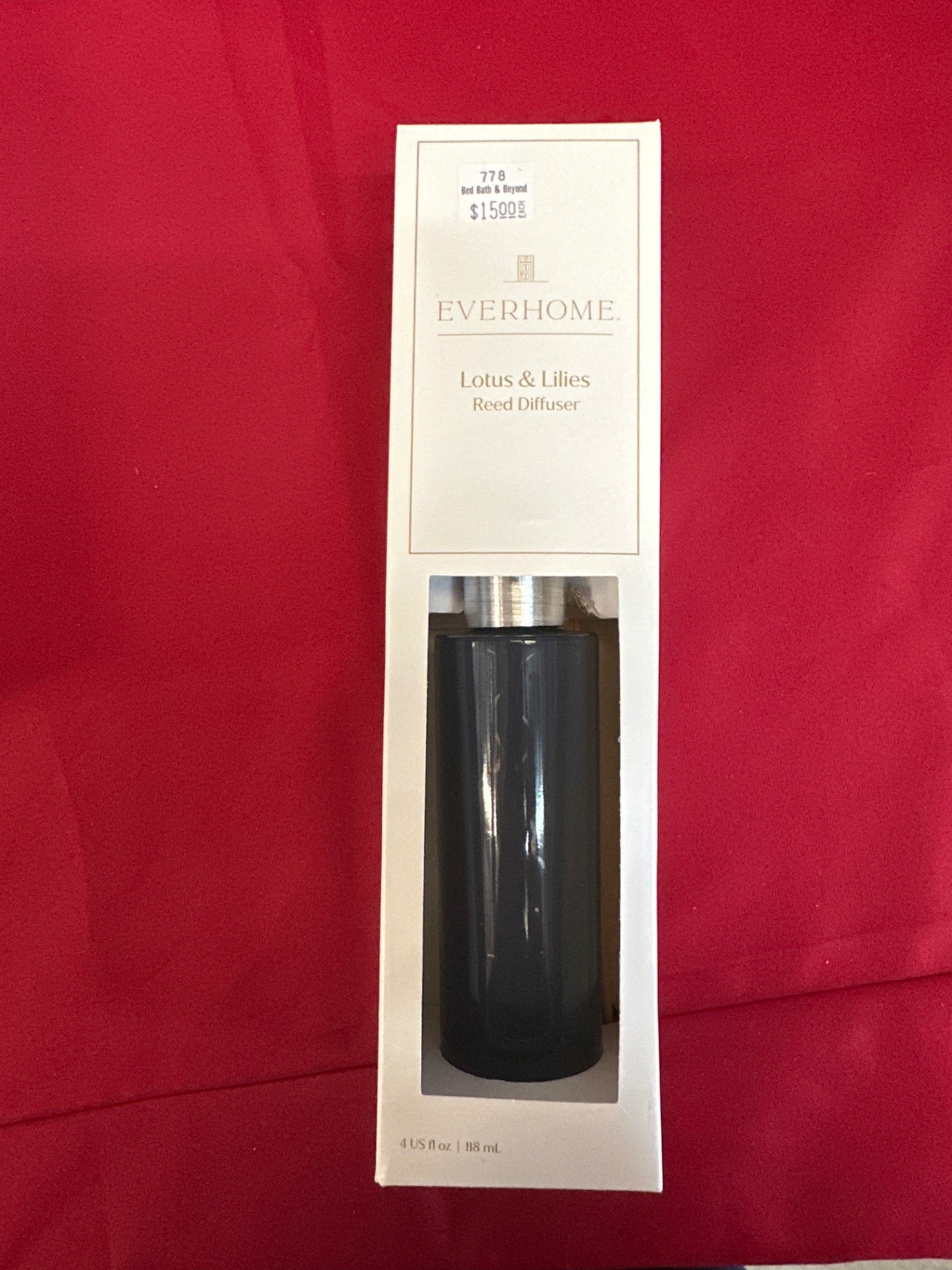 Everhome Lotus & Lillies 3 Oz. Milky Glass Reed Diffuser in Indigo (Retail Price $15)