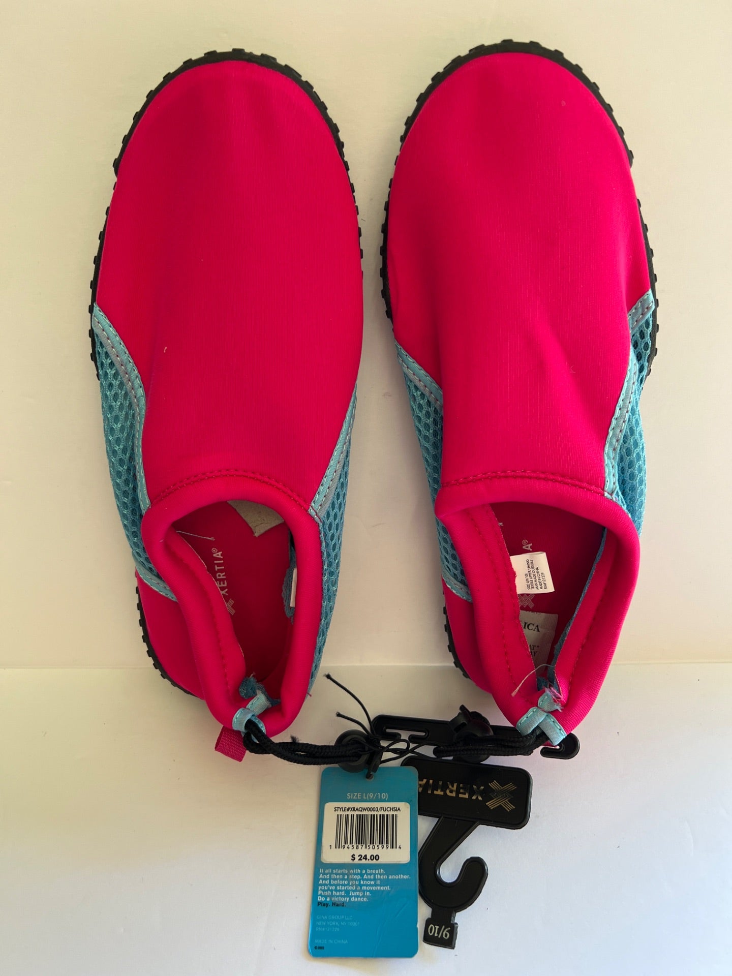 Aqua Shoes with Drawstring - Fushsia/Blue - Size L (9/10) (Retail Price $24)