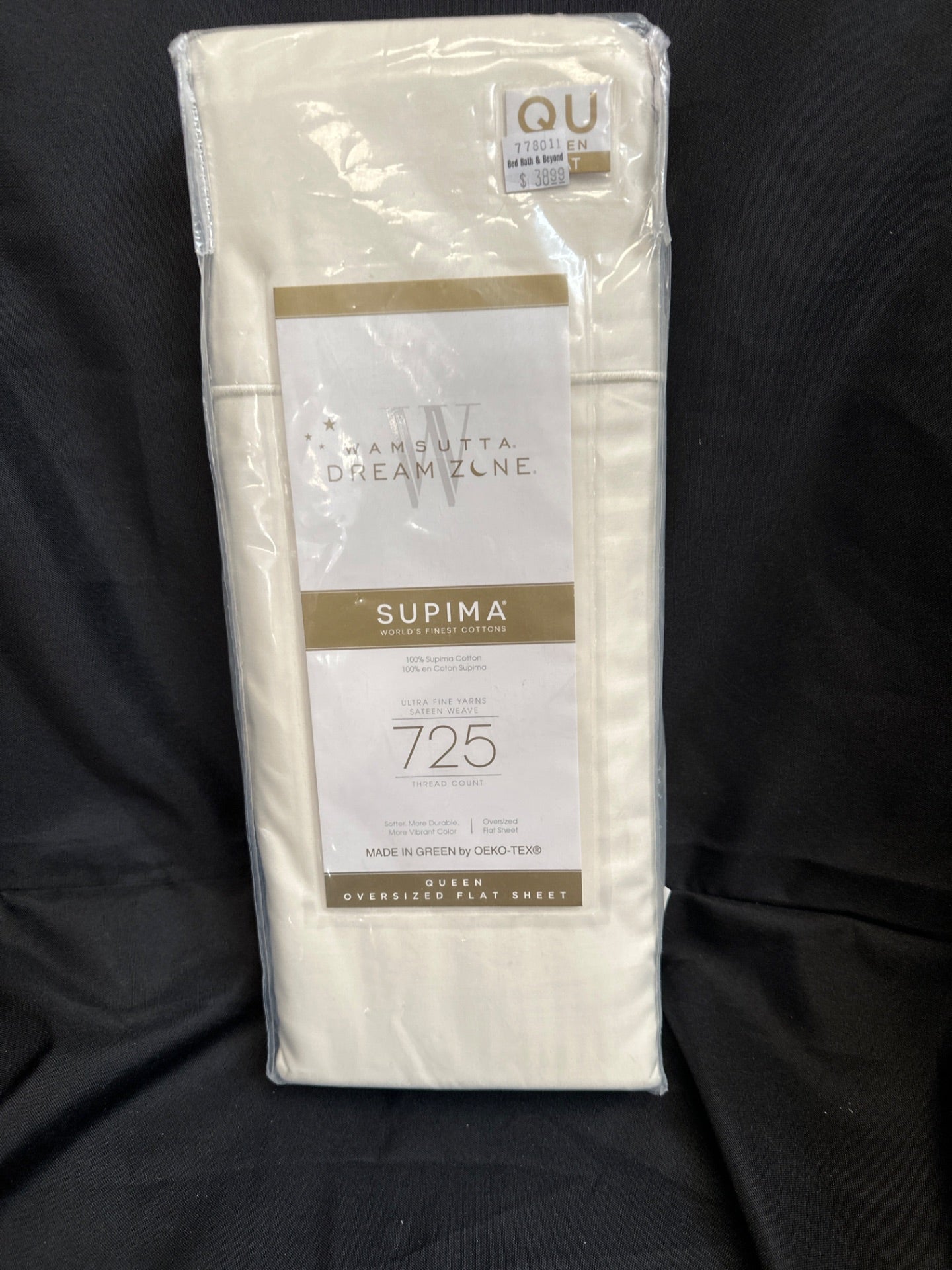 Wamsutta Dream Zone 725-Thread-Count Queen Flat Sheet in Ivory (Retail Price $65)